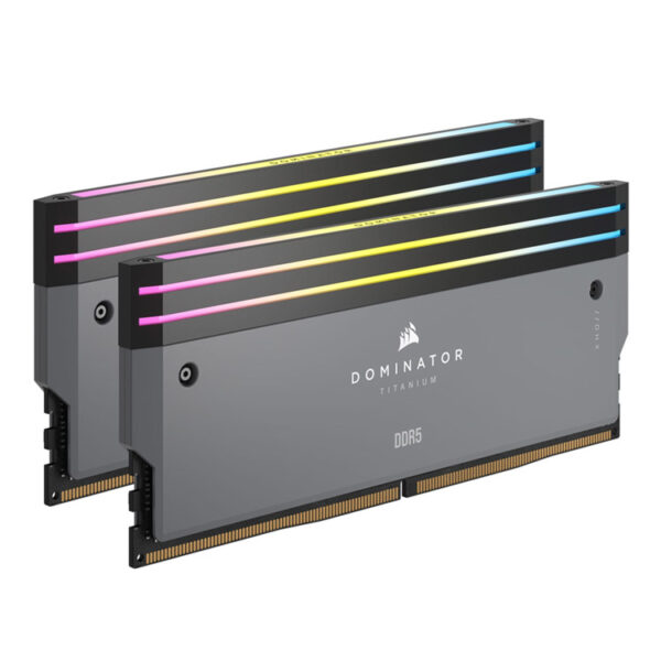 خرید رم Corsair Dominator Titanium - ظرفیت 64 گیگابایت - DDR5 - پک دوتایی - مدل AMD EXPO - فرکانس 6000 مگاهرتز - CL30 - خاکستری