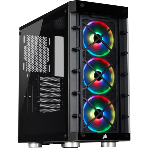خرید کیس کامپیوتر Corsair iCue 465X RGB - شاسی مید تاور - سیاه