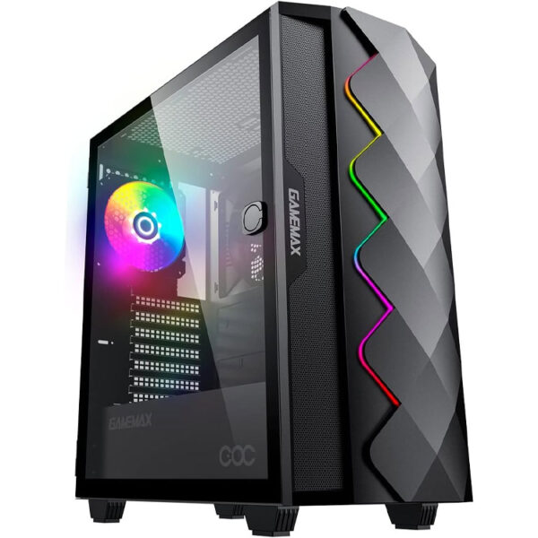 خرید کیس کامپیوتر GameMax Black Diamond COC ARGB - شاسی مید تاور
