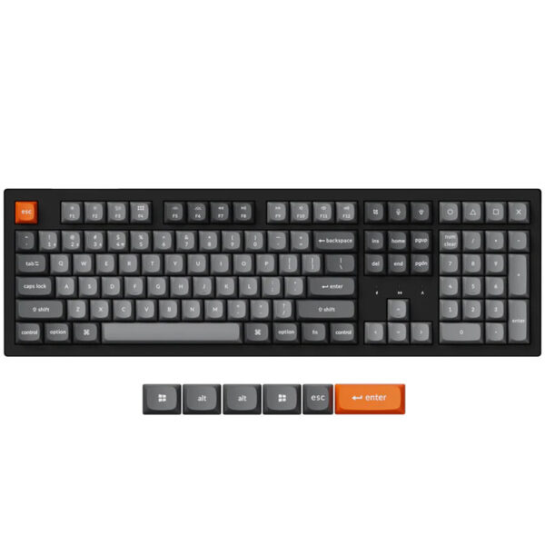 خرید کیبورد Keychron K10 Max RGB - بی‌سیم - سوییچ مکانیکی Super Red با قابلیت تعویض سریع - سیاه