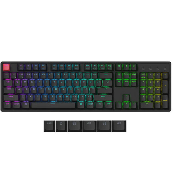 خرید کیبورد Keychron K10 RGB ورژن 2 با شاسی آلومینیومی - بی‌سیم - سوییچ مکانیکی Keychron Super قهوه‌ای