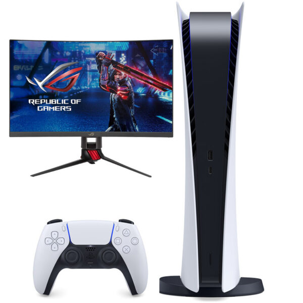 خرید پلی استیشن 5 دیجیتال + مانیتور ROG Strix XG27WQ