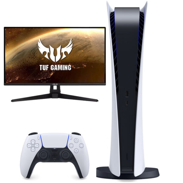 خرید پلی استیشن 5 دیجیتال + مانیتور TUF VG289Q1A