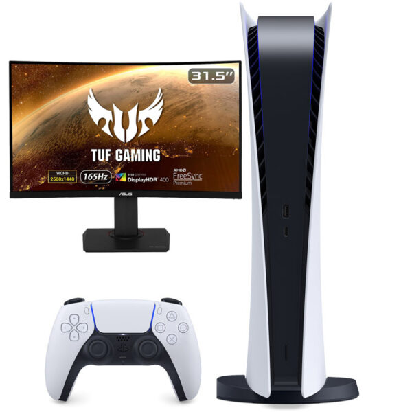 خرید پلی استیشن 5 دیجیتال + مانیتور TUF VG32VQR