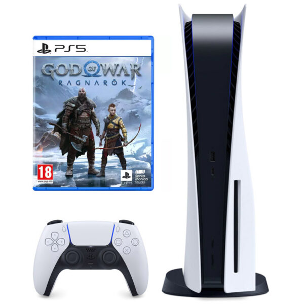 خرید پلی استیشن 5 دیسک خور + بازی God of War: Ragnarok