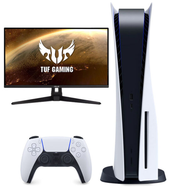 خرید پلی استیشن 5 دیسک خور + مانیتور TUF VG289Q1A