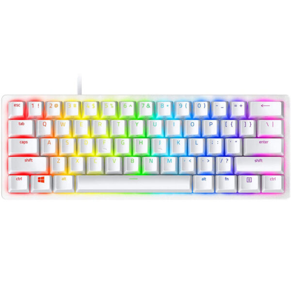 خرید کیبورد Razer Huntsman Mini - سوییچ بنفش - رنگ Mercury White
